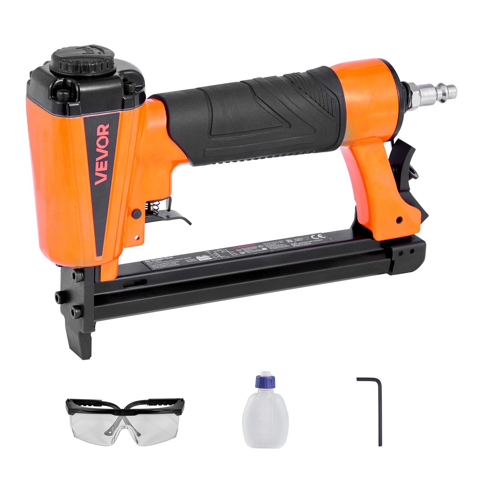 VEVOR Pneumatische Nietmachine, Pneumatische Spijkermachine voor 80 Serie, 12,8 mm Kroon, 6-16 mm Lengte, Nieten, 70-110 PSI, Nietmachine voor Houtbewerking, Meubelstoffering, Ambachten, Doe-het-zelfprojecten