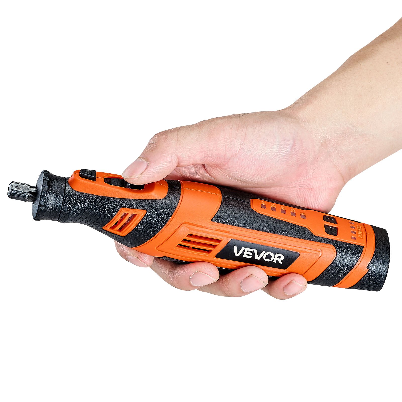 VEVOR 136-delige draadloze multitool, DC8V draagbare mini-rotatietool, 5 snelheden 5000–30000 tpm, voor graveren, slijpen, polijsten, snijden, snijden en doe-het-zelf-knutselen
