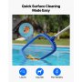 VEVOR Swimming Pool Cleaning Kit, Includes 2 Detachable Brush Heads (20 Inch / 5.5 Inch) and 2 Pool Skimmer Nets, 4-in-1 Inground/Above Ground Pools Cleaning Tools Set for Leaf, Fine Mesh, No Poles