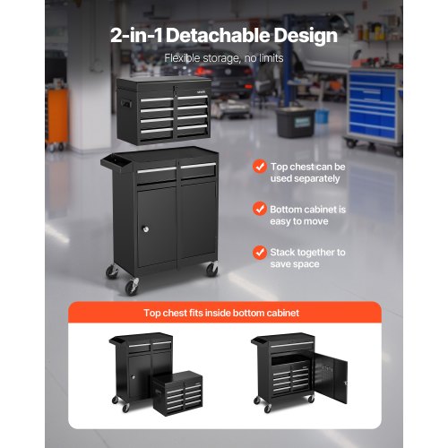 KÜPPER Gereedschapswagen 72,5x93x46,5 cm antraciet-zwart (7 lades) kopen