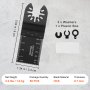 VEVOR 50x zaagblad Multifunctioneel gereedschap 9x3,4 cm Oscillerende tool Hoog koolstofstaal (HCS) Snelwisselinterface Compatibel met 95% van de oscillerende gereedschappen die op de markt verkrijgbaar zijn