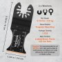 VEVOR 3x zaagblad multitool 3,4x9cm oscillerend gereedschap van titaniumcarbidestaal snelwisselinterface compatibel met 95% van de oscillerende gereedschappen die op de markt verkrijgbaar zijn