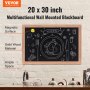 VEVOR magnetisch krijtbord met houten frame 508 x 762 mm, magnetisch verzamelbord 432 x 686 mm, verticaal of horizontaal hangend incl. 2 krijtstiften & gum & doek, wandmontagestandaard