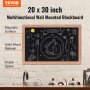 VEVOR magnetic chalkboard with wooden frame 508 x 762 mm, magnetic collection board 432 x 686 mm, vertical or horizontal hanging incl. 2 chalk markers & eraser & cloth, wall mounting stand