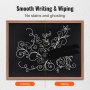 VEVOR magnetic chalkboard with wooden frame 1168.4 x 889 mm, magnetic collection board 913 x 1092 mm, vertical or horizontal hanging incl. 4 chalk markers & eraser & cloth, wall mounting stand