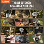 VEVOR Survival Shovel 11 in 1 schep, opvouwbare multitool 815 mm lange compacte schep voor off-road kamperen wandelen buiten survivalisten noodgevallen