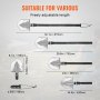 VEVOR Survival Shovel 11 in 1 schep, opvouwbare multitool 815 mm lange compacte schep voor off-road kamperen wandelen buiten survivalisten noodgevallen
