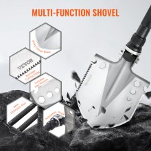 VEVOR Survival Shovel 13 in 1 Campingschop Opvouwbaar Draagbaar Multifunctioneel