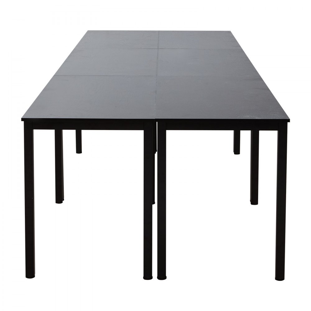 VEVOR Conference Table, Set of 6, 1400 mm Office Meeting Table for 16 Person, Flexible Combination Desk Set, Modern Rectangle Meeting Desk with Metal Legs for Office, Conference Room, Easy Assembly