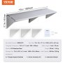 VEVOR Kruidenrek Wandplank 1 Stuk Hangende Keukenplank 1829 x 457 x 63 mm, Zwevende plank RVS 226 kg Draagvermogen, Plank Wandplank Kruidenrek Geschikt voor Keuken, Restaurants, Hotels, etc.