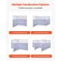 VEVOR Office Divider Privacy Partition, 1-Pack, 1778 x 1778 mm Modular Wall Room Divider, PET Workstation Cubicle Partition with Frosted Windows, Freestanding Privacy Panel for Office Library