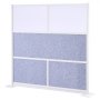 VEVOR Office Divider Privacy Partition, 1-Pack, 1778 x 1778 mm Modular Wall Room Divider, PET Workstation Cubicle Partition with Frosted Windows, Freestanding Privacy Panel for Office Library
