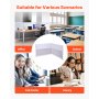 VEVOR scheidingswanden, privacyschermen, 2-pack, 72 x 48 inch, kamerverdelers, PET-werkplekscherm met acrylramen, vrijstaande vouwschermen, ideaal voor kantoor, bibliotheek, school