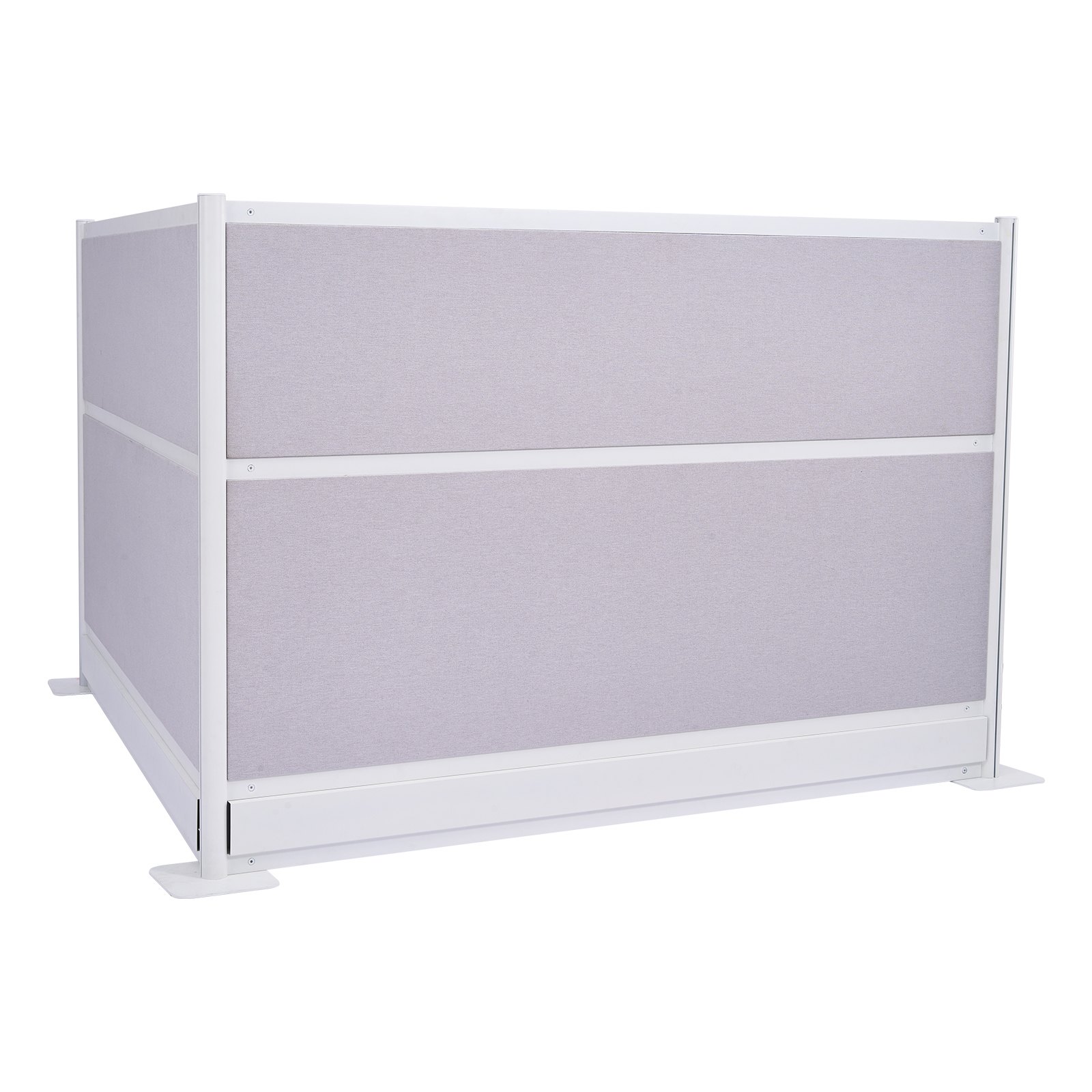 VEVOR scheidingswanden, privacyschermen, 2-pack, 72 x 48 inch, ruimteverdelers, PET-werkplekscherm met stopcontactafdekkingen, vrijstaande vouwschermen voor kantoor, bibliotheek, school