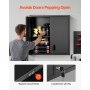 VEVOR Metal Wall Cabinet, 76.2W x 31D x 76.2H cm, Steel Floating Hanging Storage Cabinet with Locking Doors and Adjustable Shelf for Garage, Basement, Kitchen, Warehouse Assembly Required, Black