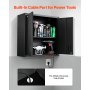 VEVOR Metal Wall Cabinet, 76.2W x 31D x 76.2H cm, Steel Floating Hanging Storage Cabinet with Locking Doors and Adjustable Shelf for Garage, Basement, Kitchen, Warehouse Assembly Required, Black