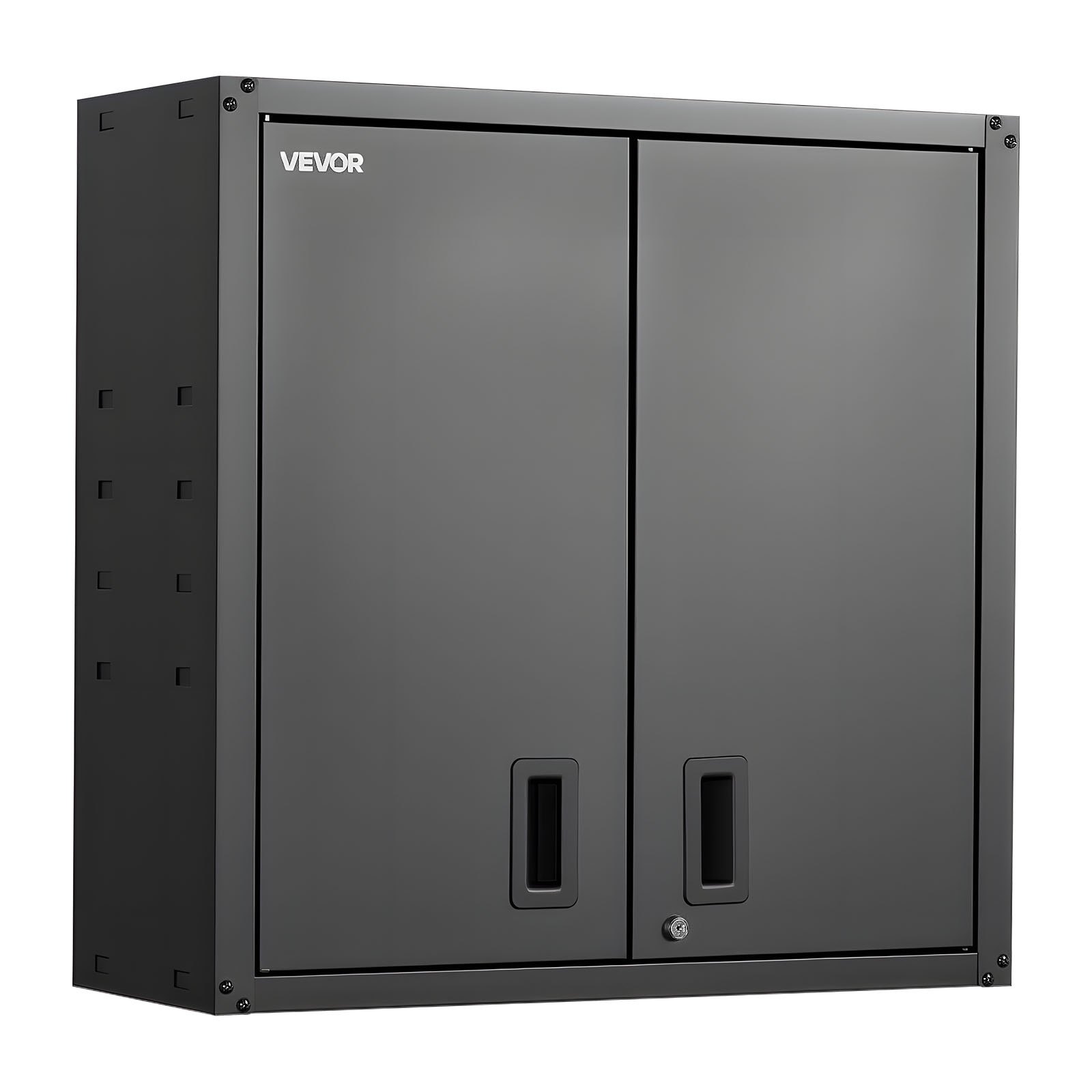 VEVOR Werkplaatskast, 762 x 310 x 762 mm, Stalen gereedschapskast met afsluitbare deuren en verstelbare plank, wandkast voor garage, kelder, keuken, magazijn, zwart
