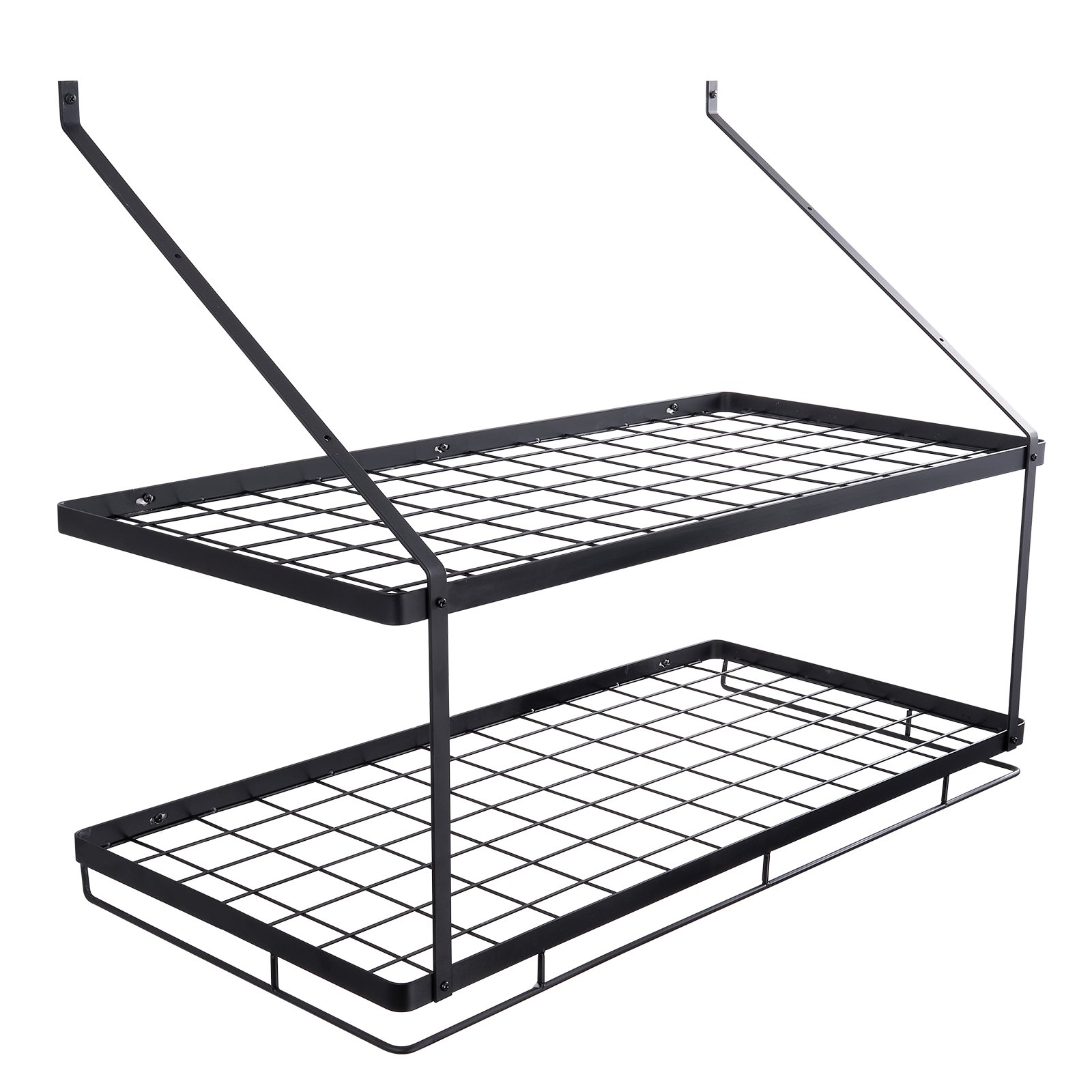 VEVOR Hangende Pannenrek 76,2 cm Potten- en Pannenhanger, Potten- en Pannenhanger met 12 S-haken, Draagvermogen 24,94 kg, Pannenhouder Muur Ideaal voor pannen, keukengerei, kookgerei in de keuken