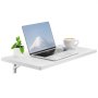 VEVOR Wall Mounted Folding Table, 47.2 x 19.7 inches Wall Mount Table, Floating Desk with Iron Bracket, Fold Down Desk for Small Spaces, Home Office, Dining, Laundry Room, Kitchen, Bar, White