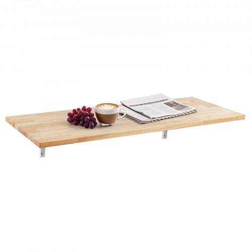 VEVOR Wandgemonteerde Klaptafel 110 Cm - Drop Leaf Bureau Met IJzeren Beugel - Zwart