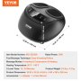 VEVOR Shiatsu Foot Massager with Heat, Deep Kneading Feet Massager with Compression, Scraping, Rolling for Plantar Fasciitis, Neuropathy Pain Relief, Gift for Men, Women - Fits up to Men Size 12