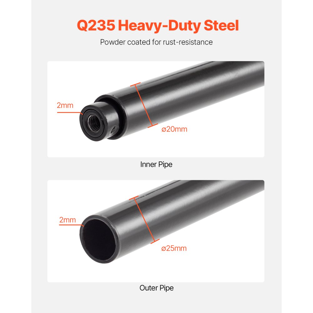 VEVOR Bandenrek Garagestelling Wandmontage 812-1219 mm Verstelbaar Q235 Zwaar stalen bandenrek voor standaardbanden (R355,6 tot R508 mm), max. draagvermogen 136 kg