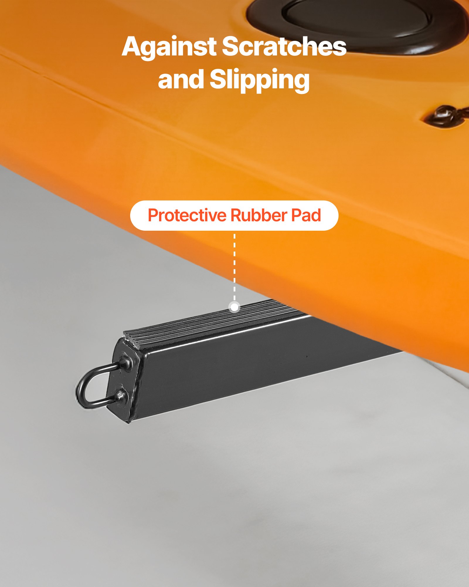 VEVOR Kajak Opbergrek voor Wandmontage voor 2 Kajaks/Kano's/Surfboards/Suppeddelboards/Kleine Boten, Kajakstandaard met een draagvermogen van 90,7 kg, Verstelbaar Kajak Opbergrek voor Garage of Aanlegsteiger