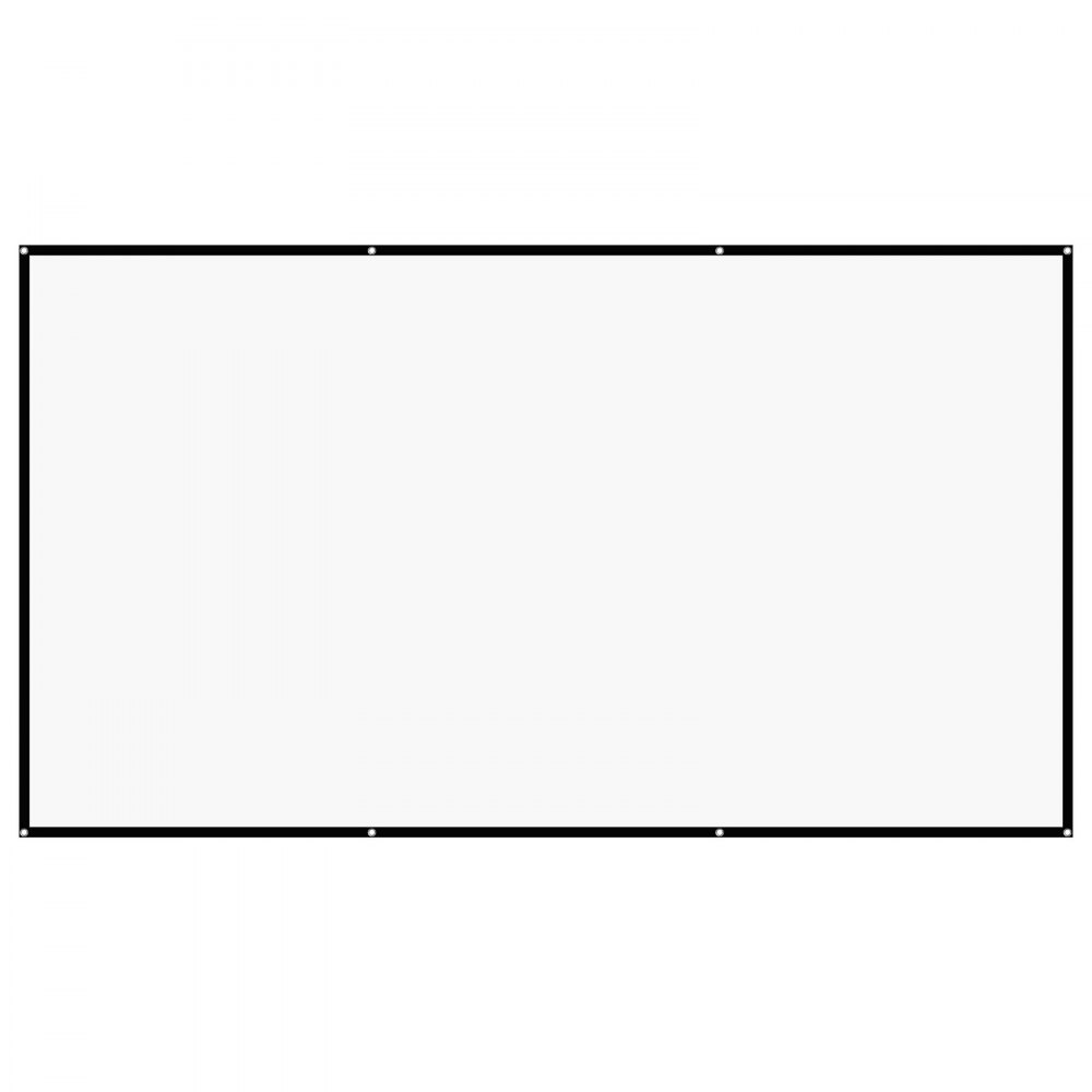 VEVOR Projector Screen, 3048 mm 16:9 4K 1080 HD Projection Screen, Wall Mounted Projection Dispaly Projector with 8 Hooks and Double-Sided Tapes, Portable Moive Canvas for Family Home Office Theater