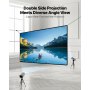 VEVOR Projector Screen, 3048 mm 16:9 4K 1080 HD Projection Screen, Wall Mounted Projection Dispaly Projector with 8 Hooks and Double-Sided Tapes, Portable Moive Canvas for Family Home Office Theater