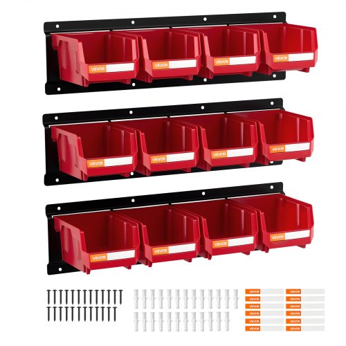 Stacking boxes 58-piece set and 4 x wall rack 39x38 cm Stacking boxes 58-piece set and 4 x wall rack 39x38 cm