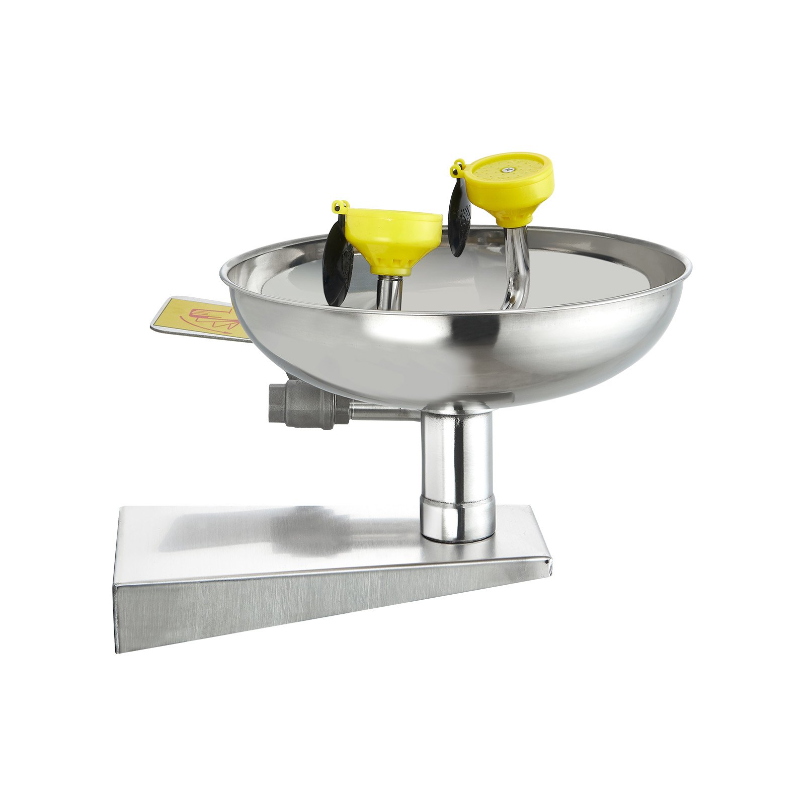 VEVOR Emergency Eye Wash Station, Stainless Steel Wall-Mounted Eyewash Unit, First Aid Eye Wash Sink 16.14 x 12.99 x 9.45 Inches, Ideal for Laboratories, Factories, Schools, Construction Sites