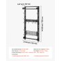 VEVOR Wandmontage Wapenrek voor 5 Geweren (Hagelgeweren) & Wapenaccessoires, Geweerhouder met J-haak & Extra Opbergplank & Magazijnhouder & MOLLE-paneel, Geweerrek van Koolstofstaal, Wapenrek