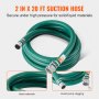 VEVOR Suction Hose Kit for Water Pump 2 in x 20 ft Green/50 ft Blue Hoses