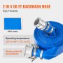 VEVOR Suction Hose Kit for Water Pump 2 in x 20 ft Green/50 ft Blue Hoses