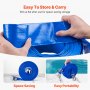 VEVOR Backwash Hose, 1.5 in x 100 ft, Blue High Quality PVC Hose, with Clamps, Camlock, Aluminum Fittings, Fit Various Pumps, for Sewage Treatment, Water Transportation and More Agricultural Purposes