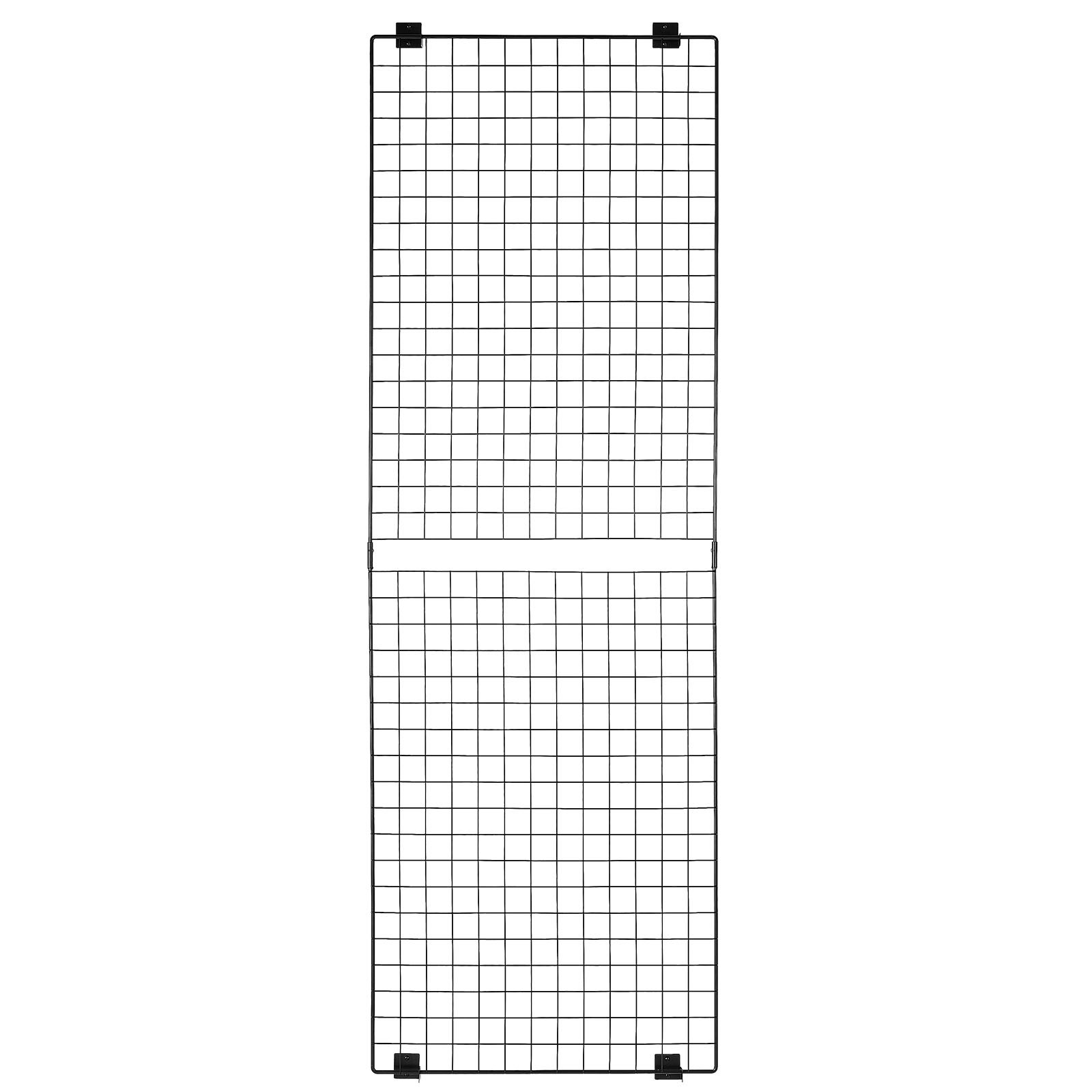 VEVOR Grid Wandpanelen Grid Wall 610 x 11 x 1828 mm 3 stuks Wandrooster Wandgemonteerde Kunstdisplayplank Gemaakt van Koolstofstaal, Fotowand Memobord voor Decoratie Opslag Prikbord Zwart