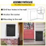 VEVOR Parcel Box, 17.32x13.78x22.83in Mailbox, Galvanized Steel Letterbox, Wall Mounted Package Box with Lockable Storage Compartment, Weatherproof for Express Mail Delivery for Home&Business Use