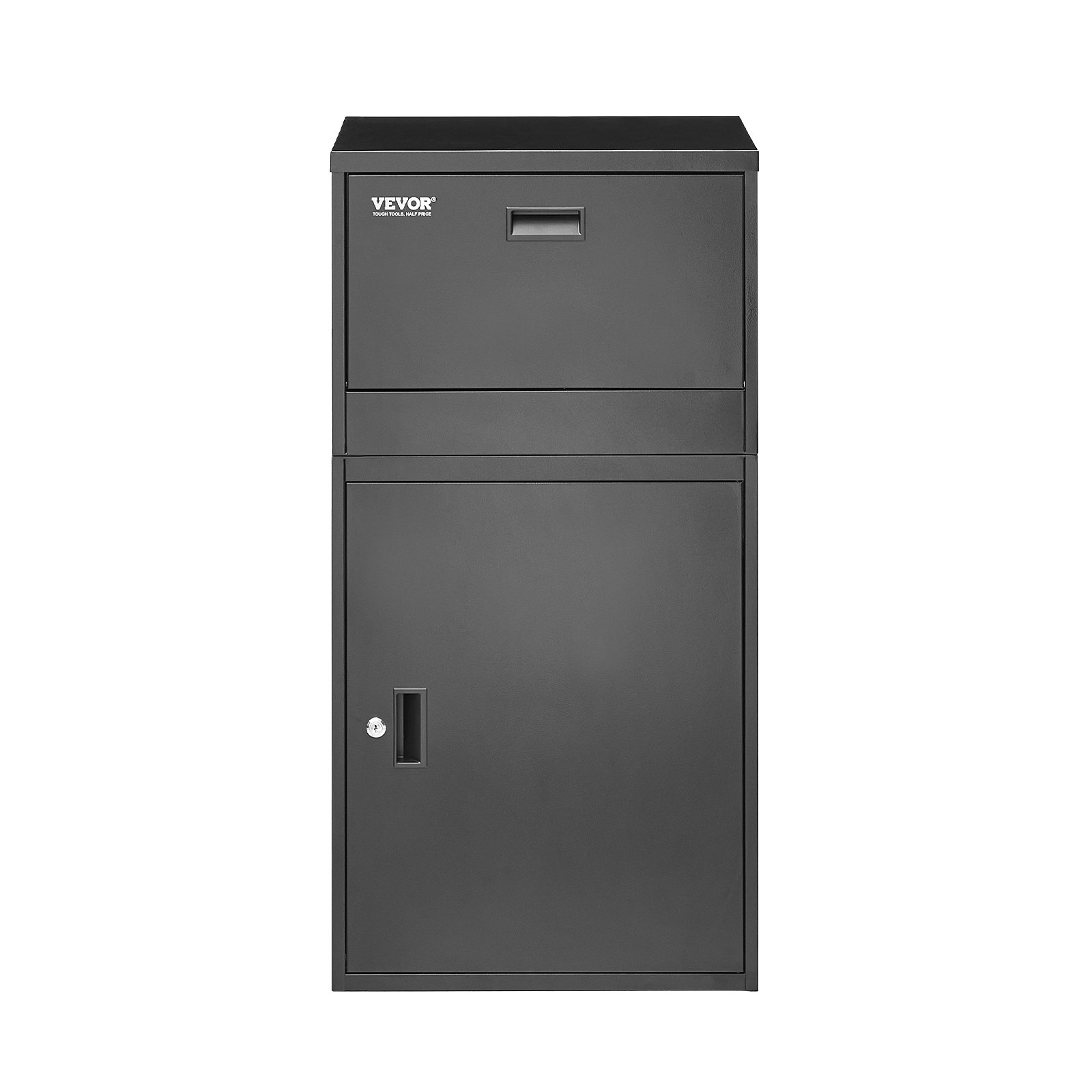 VEVOR Pakketbrievenbus 500x398x980mm, Pakketbrievenbus met slot, Gegalvaniseerde stalen pakketbrievenbus met antidiefstalontwerp, Pakstation voor thuis en kantoor, Zwart