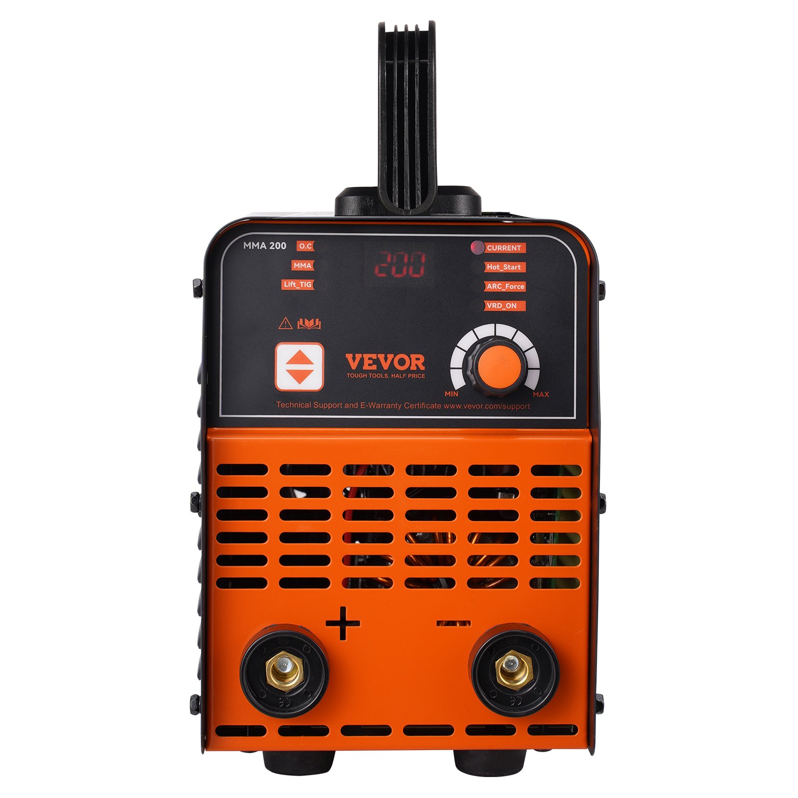 VEVOR 220V elektrodelasapparaat, 200A ARC/Lift TIG-lasapparaat met groot LED-display, draagbaar 2-in-1 elektrodelasapparaat met Hot Start Arc Force Anti-Stick VRD, MMA ARC-lasapparaat