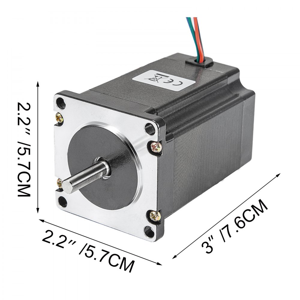 Vevor 3 Stks 2,8a Stappenmotor Met Hoog Koppel 1,9 Nm Met Voeding Van Controller