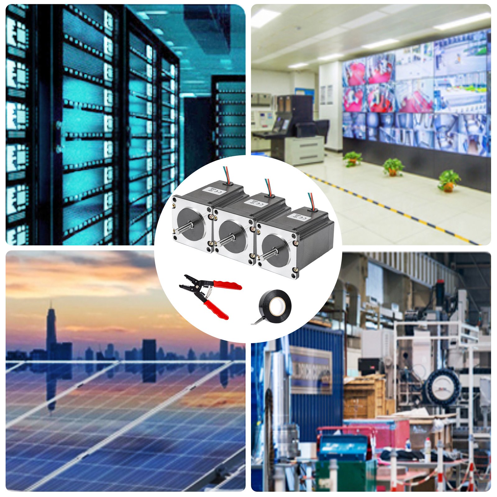 Vevor 3 Stks 2,8a Stappenmotor Met Hoog Koppel 1,9 Nm Met Voeding Van Controller