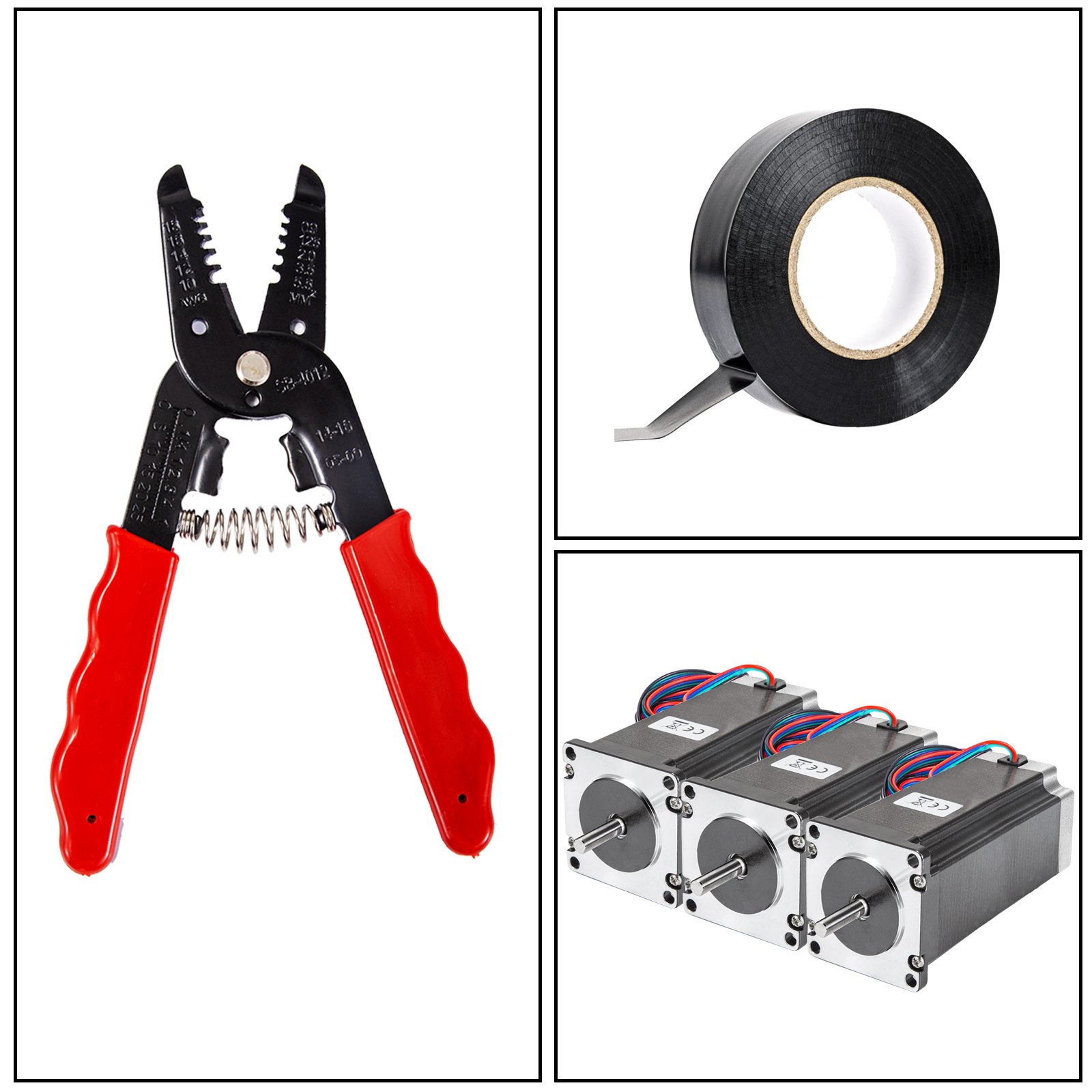 Vevor 3 Stks 4,2 A Stappenmotor Met Hoog Koppel 12 Nm Met Voeding Van Controller