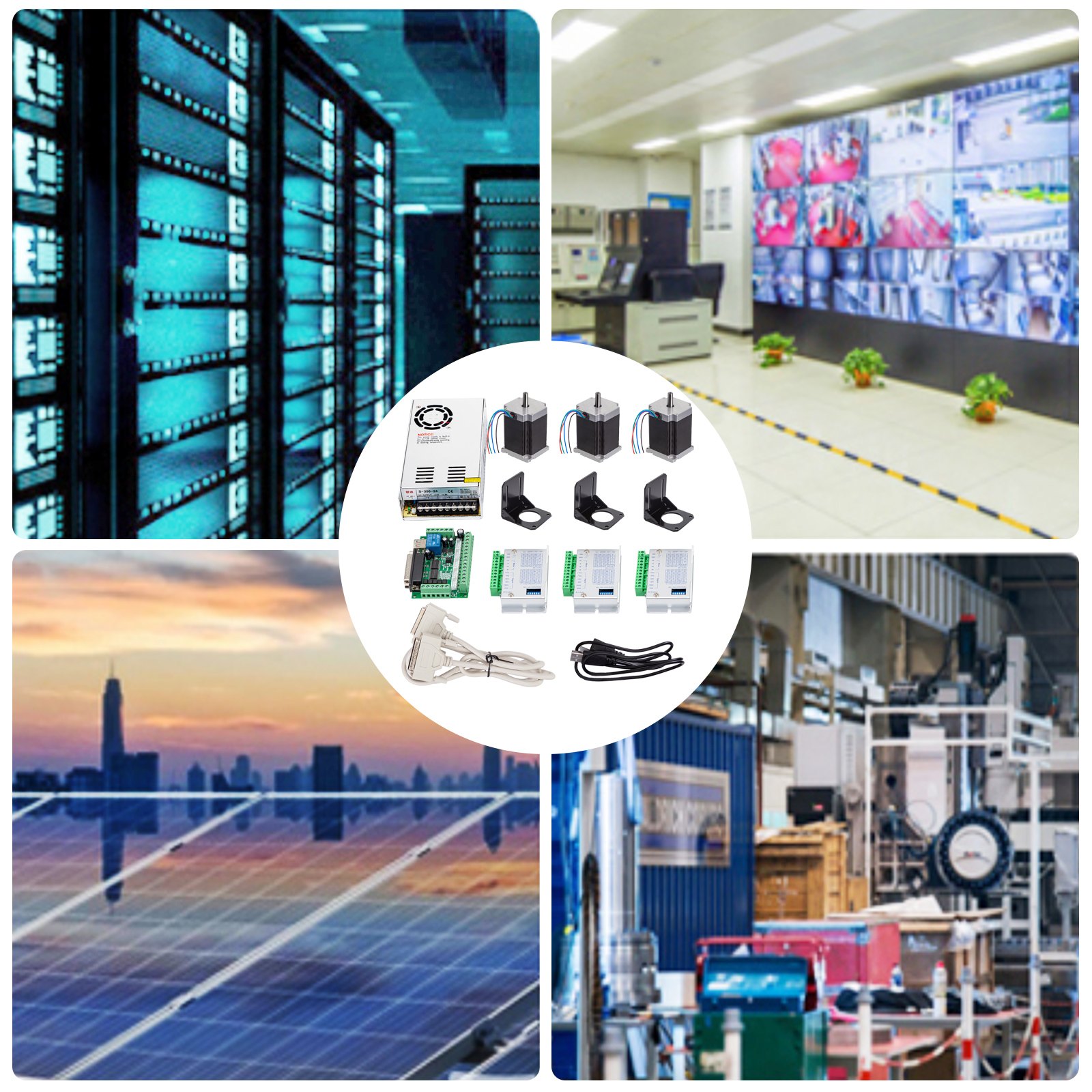 Vevor 3 Stks 3 A Stappenmotor Met Hoog Koppel 1,8 Nm Met Voeding Van Controller