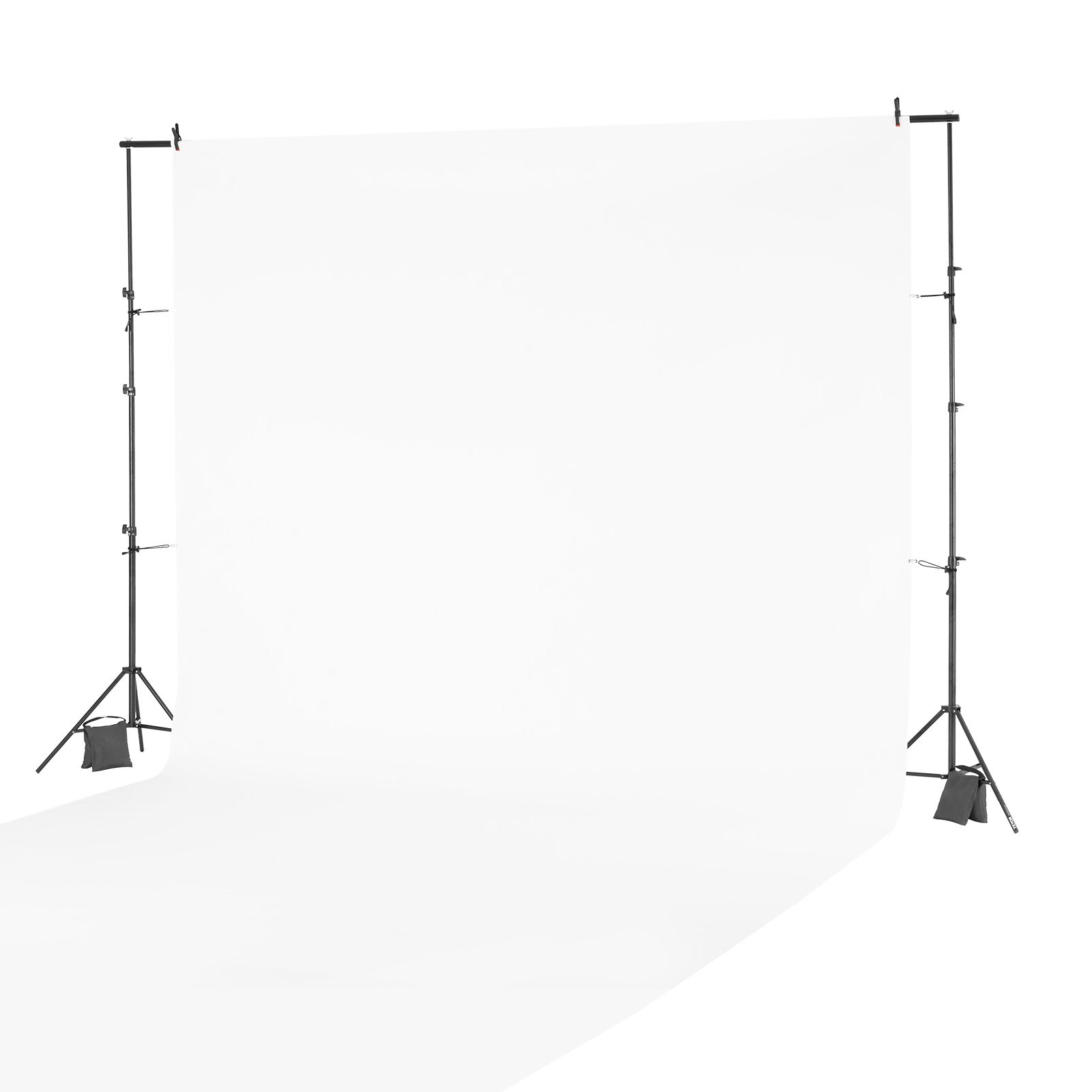 VEVOR Achtergrondstandaard Verstelbare Foto Achtergrondstandaard (Achtergronddoek: 300 x 300 cm), Draagbare Achtergrondstandaard met 2 Statieven, Schermstandaard voor Productfotografie Studiofotografie