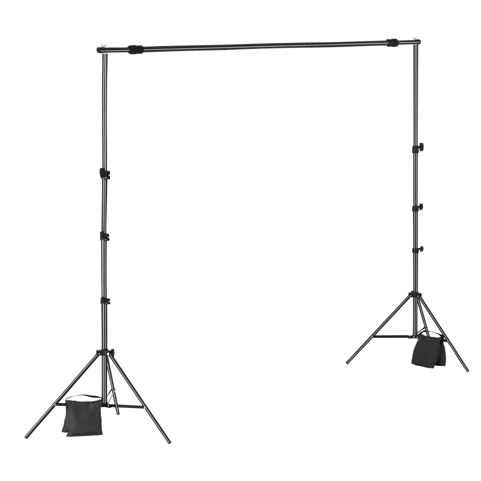 VEVOR Achtergrondstandaard Verstelbare Foto Achtergrondstandaard (Achtergronddoek: 213 x 300 cm), Draagbare Achtergrondstandaard met Stokken, Schermstandaard voor Productfotografie Studiofotografie