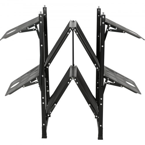VEVOR 2 planken en draagtas voor picknick BBQ strand reizen, aluminium ijzer, zwart