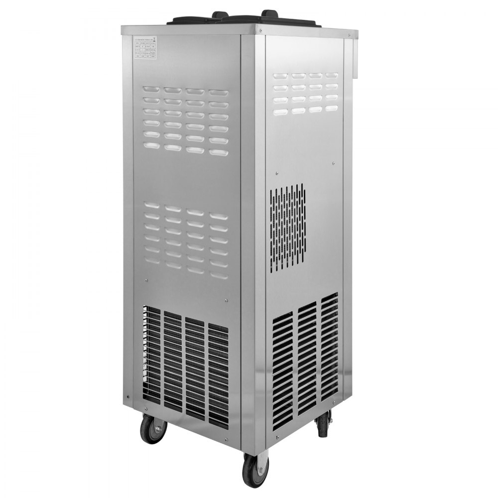 VEVOR Softijsmachines 2200W Commercial Soft Ice Cream Machine 3 Flavors Pre-cooling Cafe 110V/60Hz