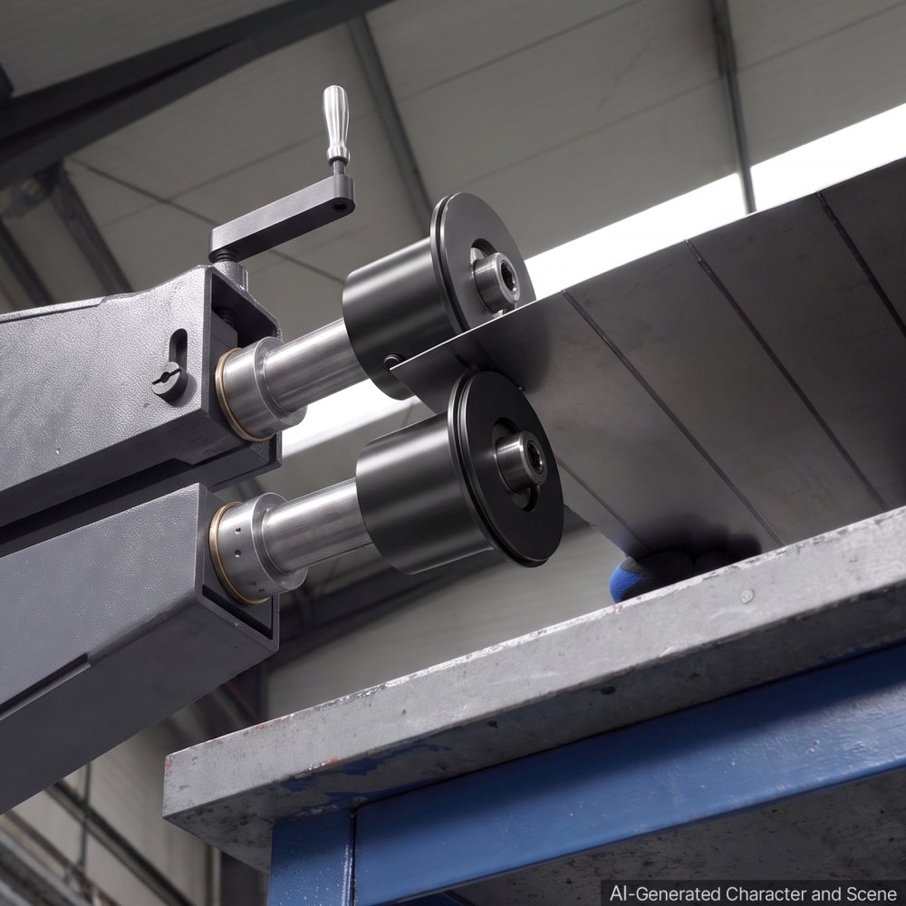 VEVOR afrolset met 9 vormrollen voor assen van 22 mm, gemaakt van 42CrMo-staal. Ideaal voor ventilatiekanalen en carrosseriepanelen, afrollen, flenzen, trapvorming en groeven, voor aluminiumlegeringen en koperplaten.