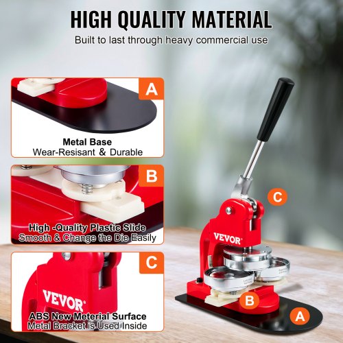 VEVOR badge making machine button making machine 58mm Badgemaker 500 stuks Badge Press