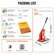 VEVOR Knopenmachine badge making machine button making machine 58mm Badgemaker 500 stuks Badge Press